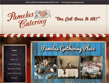 Tablet Screenshot of pamelascatering.com